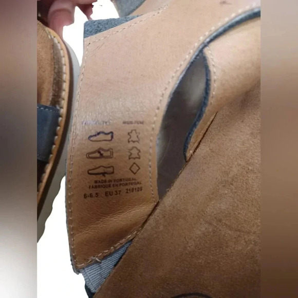 Taos NWT Gray  Velcro Cork Sandals Size 6-6.5 - Picture 8 of 9